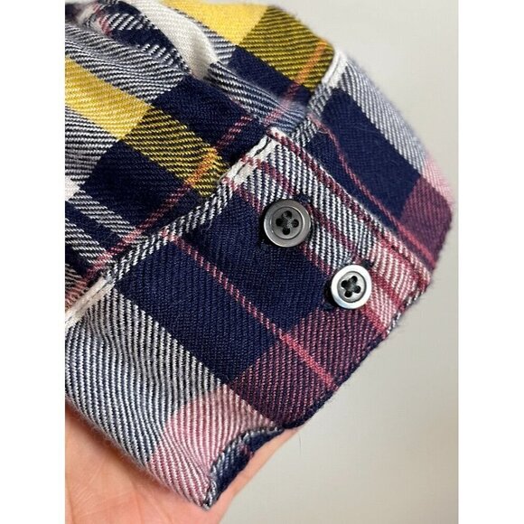 Caslon Top Women 2XL Yellow Plaid Tunic Checks Concert Western Country Preppy - Picture 6 of 13